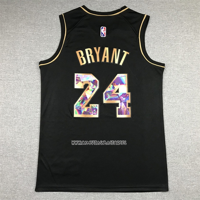 Kobe Bryant NO 24 Camiseta Los Angeles Lakers Golden Edition 2021-22 Negro